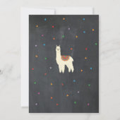 Llama Birthday Party Cactus Girl's Fun Invite Kaart (Achterkant)