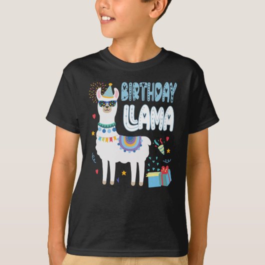 Llama Birthday Party Outfit for Boy Birthday Gift T-shirt (Voorkant)
