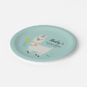 Llama Birthday Party Papieren Bordje (Gekanteld)