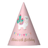 Llama Birthday Party Pet Feesthoedjes (Voorkant)