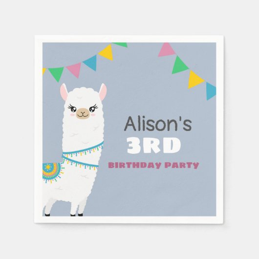 Llama Birthday Servet (Voorkant)