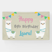 Llama Birthday Spandoek (Horizontaal)