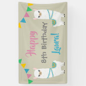 Llama Birthday Spandoek (Verticaal)