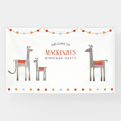 Llama Birthday Spandoek (Horizontaal)