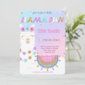 Llama Birthday Uitnodiging (Staand voorkant)