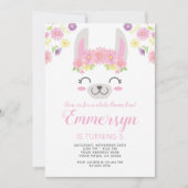 Llama Birthday Uitnodiging (Voorkant)