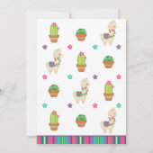 Llama Birthday Uitnodiging Llama Partij (Achterkant)
