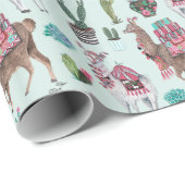 Llama | blauw | Papier voor onmiddellijke verpakki (Rol Hoek)