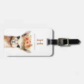 Llama Bloemen Bagage Labels (Voorkant horizontaal)