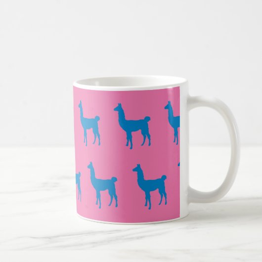 Llama Blue Pink Koffiemok (Rechts)