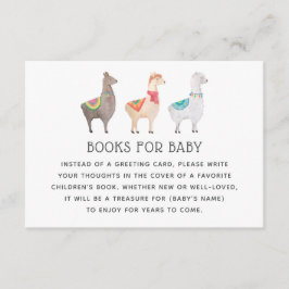 Llama Boeken voor Baby | Verzoek om bibliotheek vo Informatiekaartje