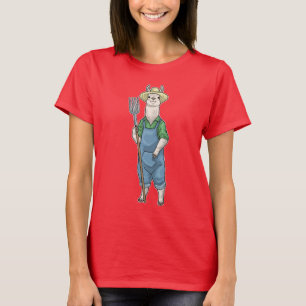 Llama Boer Hooi Vork Boerderij T-shirt