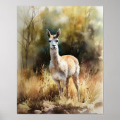 Llama Boerderij Animal Art Print Poster (Voorkant)