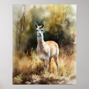 Llama Boerderij Animal Art Print Poster