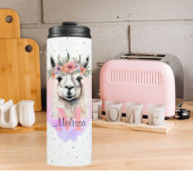 Llama Boerderij Animal Monogram Wildflower