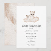 Llama Boho Moeder en Baby Safari Baby Shower Kaart (Voorkant / Achterkant)