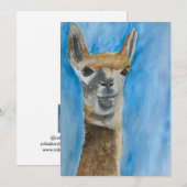 Llama-briefkaart Bedankkaart (Voorkant / Achterkant)