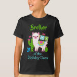 Llama Brother van het Shirt van de Birthday Girl P<br><div class="desc">Viel uw verjaardag met dit speciale T-shirt,  speciaal en gepersonaliseerd ontwerp</div>