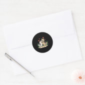 Llama bruid en bruidegom bruiloft kunst matching p ronde sticker (Envelop)