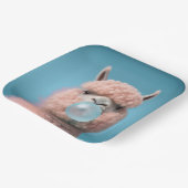 Llama Bubblegum Grappig Papieren Bordje (Gebogen)