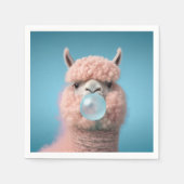 Llama Bubblegum Grappig Servet (Voorkant)