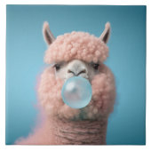 Llama Bubblegum Grappig Tegeltje (Voorkant)