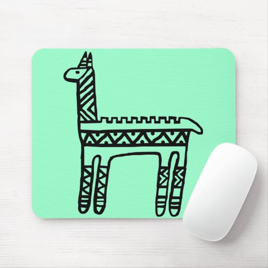Llama-BW Muismat (Met muis)