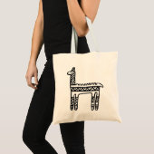Llama-BW Tote Bag (Voorkant (product))