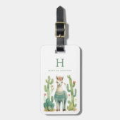 Llama Cactus Bagage Labels (Voorkant verticaal)