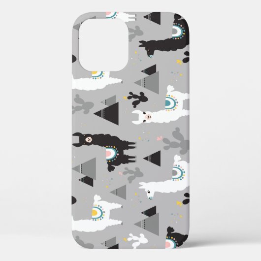 Llama cactus bergen, naadloos patroon. Case-Mate iPhone case (Achterkant)