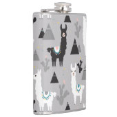 Llama cactus bergen, naadloos patroon. heupfles (Rechts)