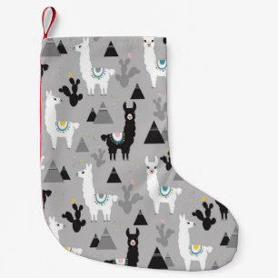 Llama cactus bergen, naadloos patroon. kleine kerstsok