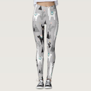 Llama cactus bergen, naadloos patroon. leggings