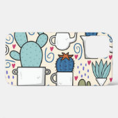 Llama Cactus: Handgetekend naadloos ontwerp Case-Mate iPhone Case (Achterkant (horizontaal))