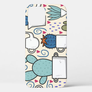 Llama Cactus: Handgetekend naadloos ontwerp Case-Mate iPhone Case