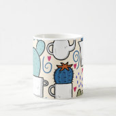 Llama Cactus: Handgetekend naadloos ontwerp Koffiemok (Center)