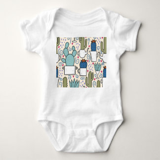 Llama Cactus: Handgetekend naadloos ontwerp Romper