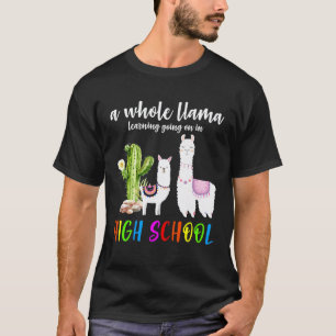 Llama Cactus Middelbare Scholier Terug Naar School T-shirt