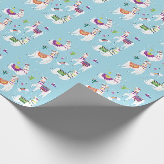 Llama & Cactus: Schattigee  Set Cadeaupapier (Hoek)