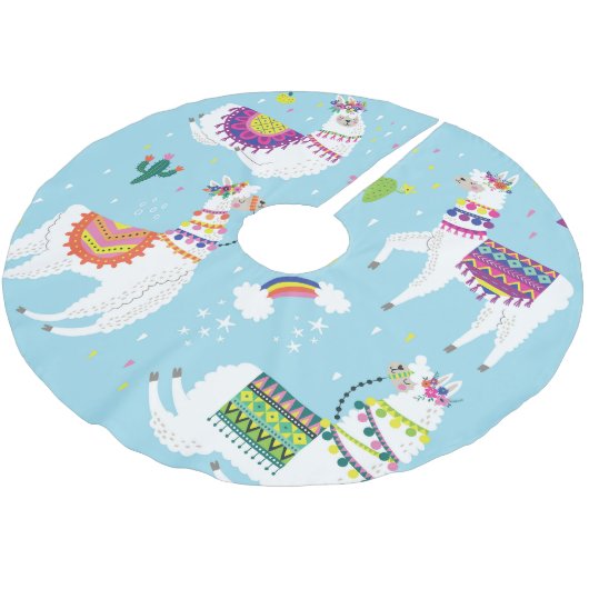 Llama & Cactus: Schattigee  Set Kerstboom Rok (Gekanteld)