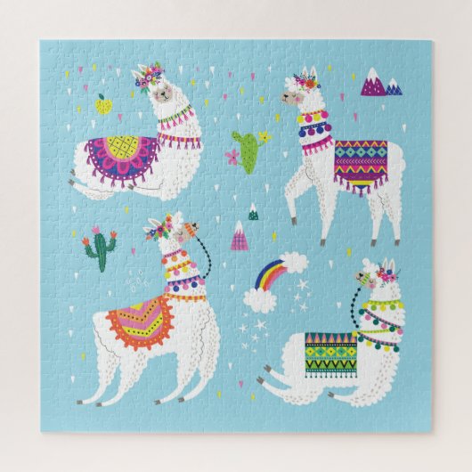 Llama & Cactus: Schattigee  Set Legpuzzel (Verticaal)