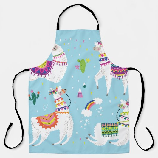 Llama & Cactus: Schattigee Set Schort (Voorkant)