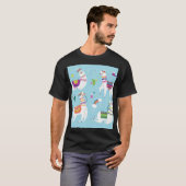 Llama & Cactus: Schattigee Set T-shirt (Voorkant volledig)