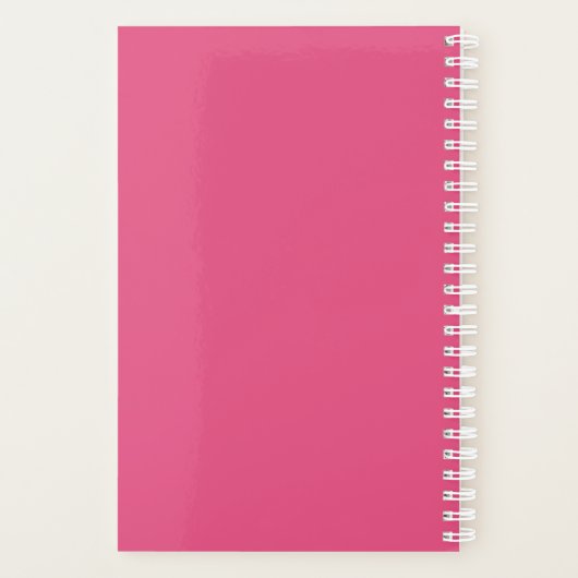 Llama Cactus Waterverf Scene Hot Pink Planner (Achterkant)