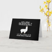 Llama cadeau | Mensen zouden serieus Kaart (Gele Bloem)