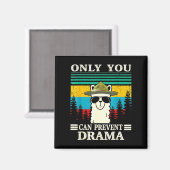 Llama Camping only you can Prevent Drama  C Magneet (Voorkant / Achterkant)
