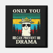 Llama Camping only you can Prevent Drama  C Magneet (Voorkant)