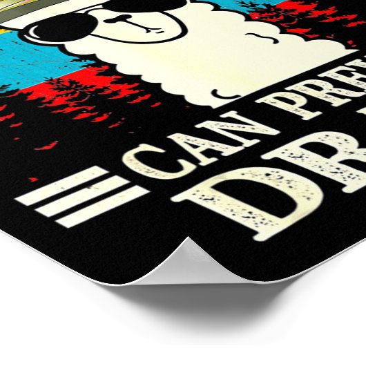 Llama Camping only you can Prevent Drama  C Poster (Hoek)