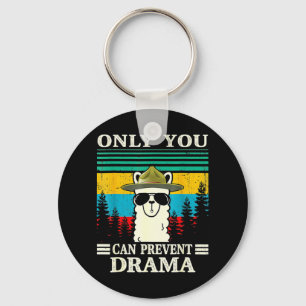 Llama Camping only you can Prevent Drama C Sleutelhanger