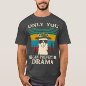 Llama Camping only you can Prevent Drama Gifts T-shirt (Voorkant)